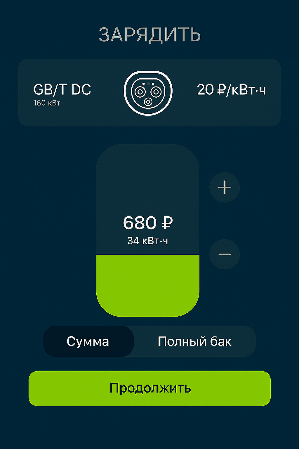 Иллюстрация: выбор суммы